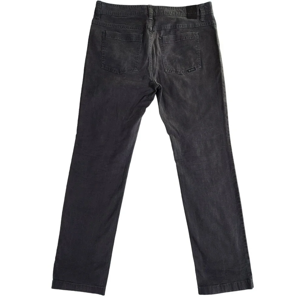 Prana Slim Fit Jeans Men's 34x32* (Fits 35x31) Gray Stretch Denim Organic Cotton